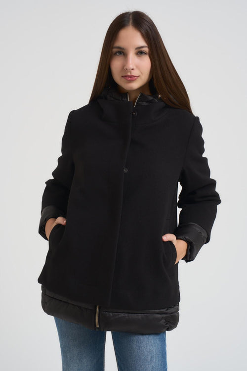 Giubbotto donna con pettorina rimovibile nero