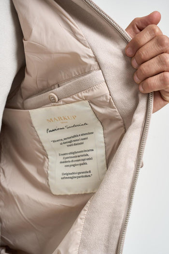 Gilet uomo in suede beige - 7