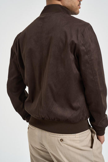 Giacca uomo in suede marrone - 5