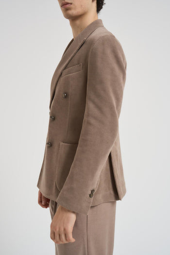 Giacca uomo doppiopetto tortora - 4