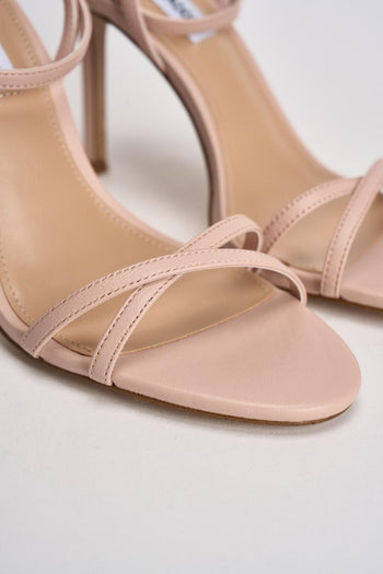 Sandalo donna con tacco rosa e strass - 4