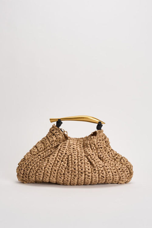 Borsa donna in rafia cuoio - 1