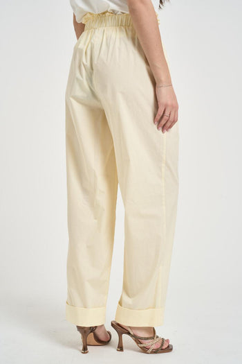 Pantalone donna con cintura giallo - 3