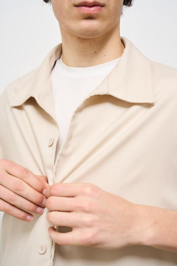 Camicia uomo beige - 3