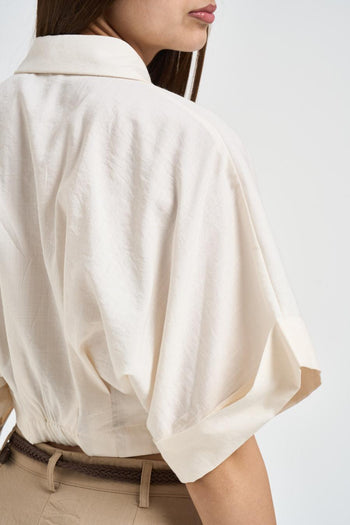 Camicia donna cropped burro - 4