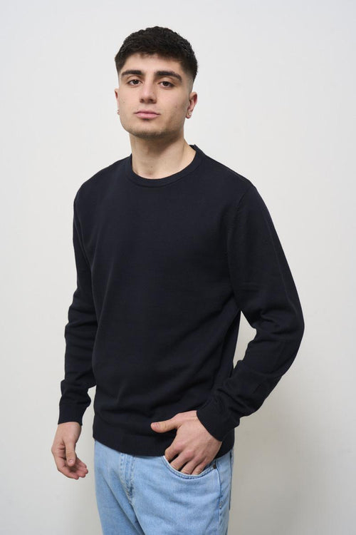 Maglia uomo girocollo blu
