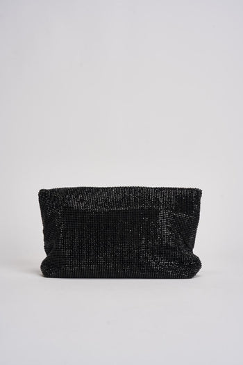 Pochette donna con strass nera - 4