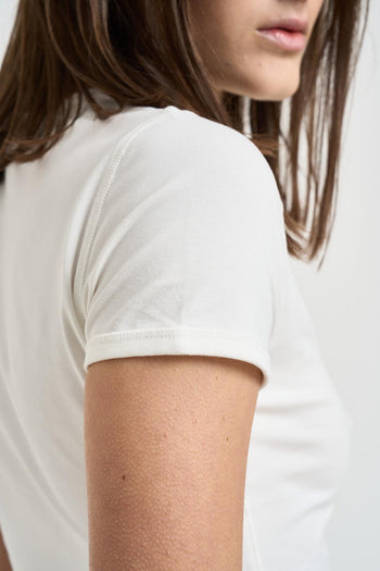 T-shirt donna T-Ribber-Od cropped bianca - 3