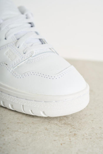 White women's sneakers with logo - 5