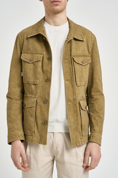 Giacca uomo in cotone ocra - 2