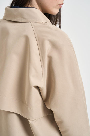 Trench donna corto beige - 4