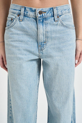 Jeans donna Baggy Dad in denim chiaro - 5