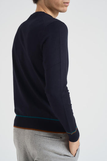 Maglia uomo girocollo blu - 6