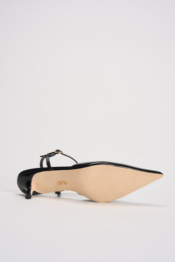 Slingback donna in vernice nero - 8