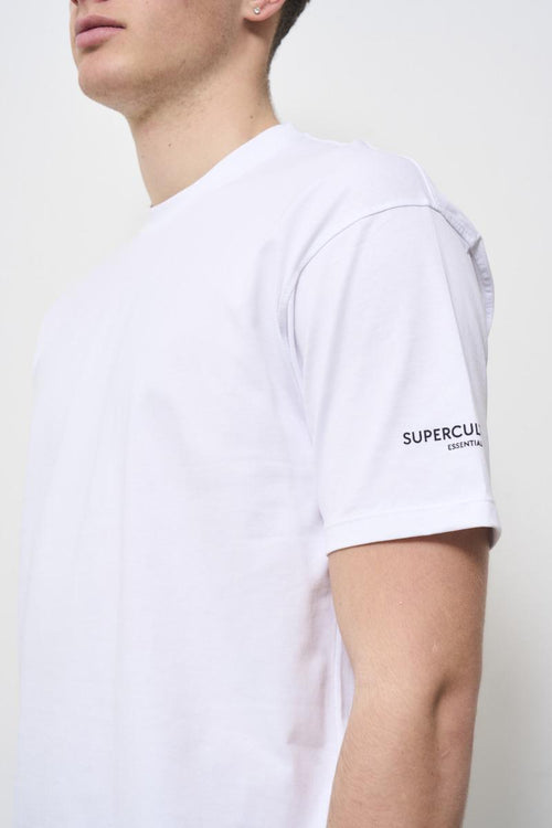 Men's white crew neck t-shirt - 2