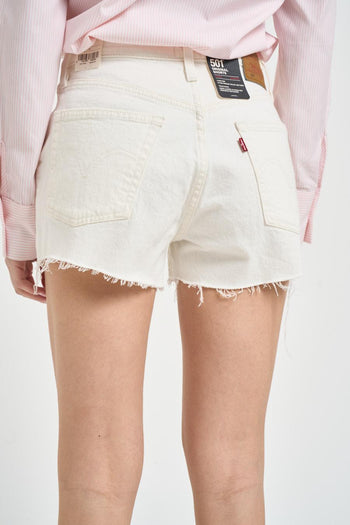 Shorts donna 501 in denim bianco - 4