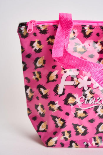 Mini bag donna con stampa animalier fucsia - 5
