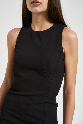 Abito donna con spacco nero - 4