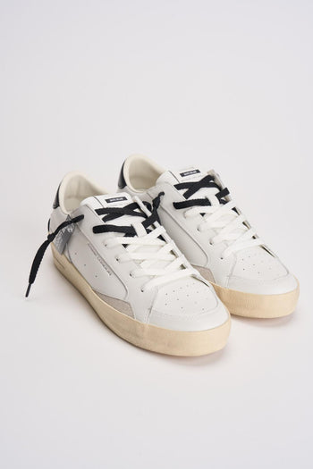 Sneakers uomo in pelle bianche e nere - 3