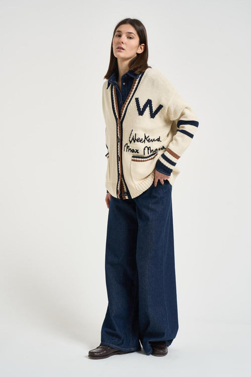 Cardigan donna over panna