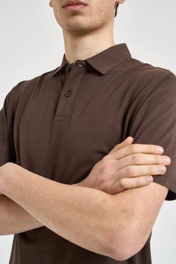 Polo uomo marrone - 3