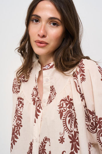 Blusa donna fantasia rosa - 3