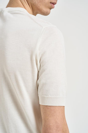 T-shirt uomo in maglia bianca - 5