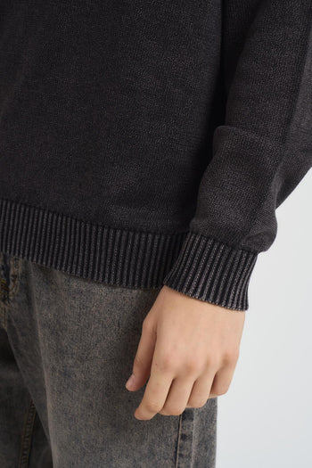 Maglia uomo girocollo grigio nera - 4