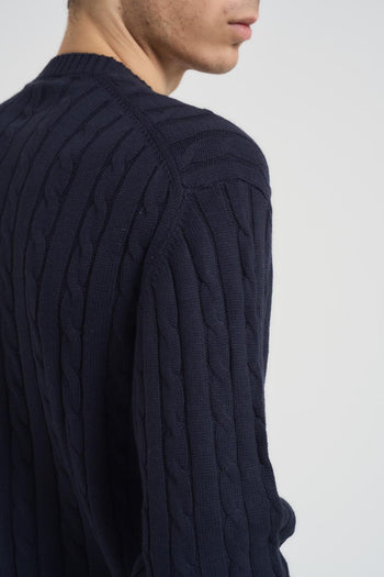 Maglia uomo a trecce blu - 5