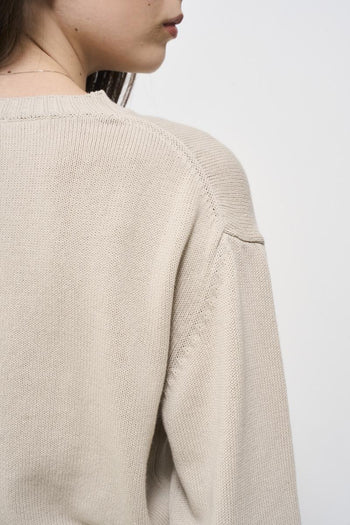 Maglia donna girocollo tortora - 5