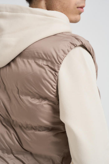 Gilet uomo trapuntato beige - 4