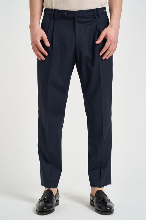 Pantalone uomo sartoriale blu navy