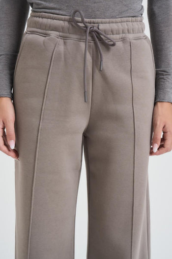 Pantalone donna a palazzo Demiz grigio tortora - 6