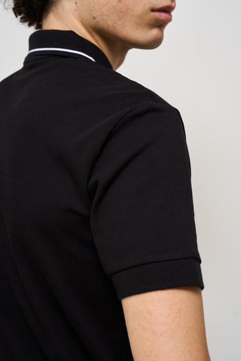 Polo uomo nera con logo - 5