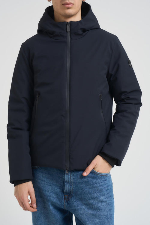 Giubbotto uomo con cappuccio blu