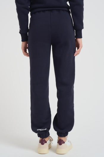 Pantalone tuta jogger donna blu - 4