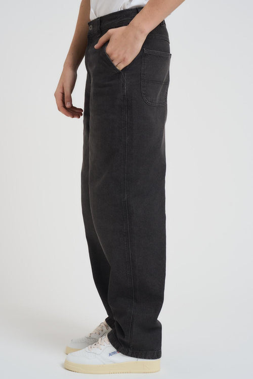 Jeans uomo wide leg grigio scuro - 2