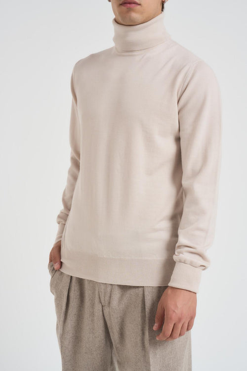 Maglia uomo collo alto stucco