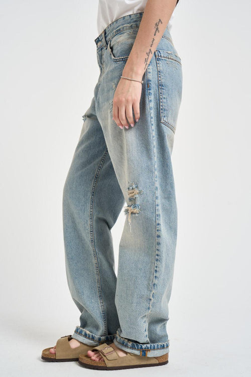 Jeans donna dritto con rotture - 2
