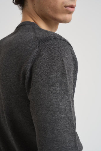 Maglia uomo basic girocollo grigia - 5