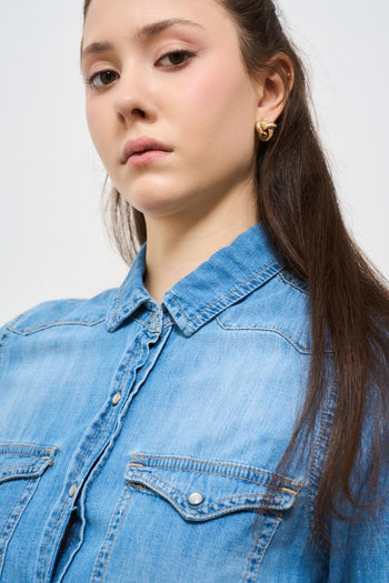 Abito donna in denim chiaro - 3