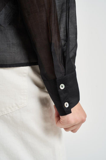 Camicia donna con nodo nera - 6