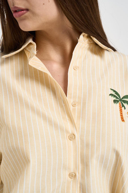 Set coordinato donna camicia e top giallo - 2