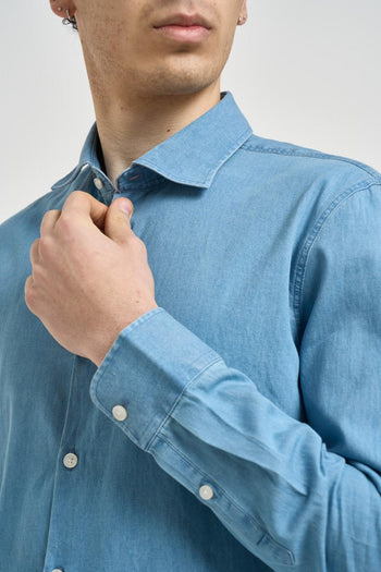 Camicia uomo celeste - 3