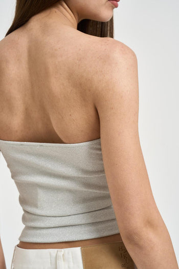 Top donna a fascia argento - 4