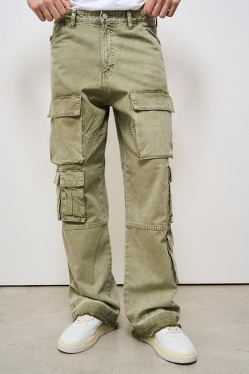 Pantalone uomo cargo verde - 6