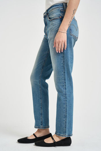 Jeans donna 501 cropped in denim medio - 3