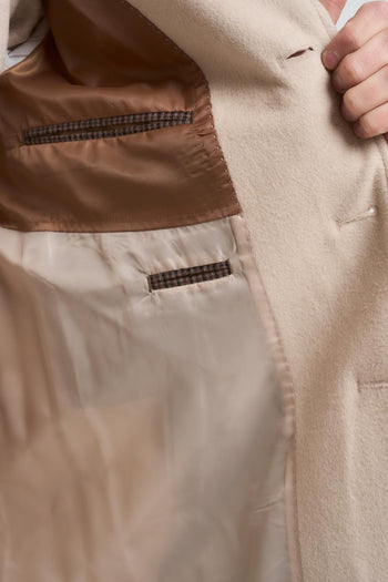 Cappotto uomo monopetto beige - 8