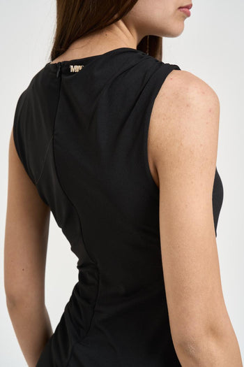 Abito donna nero smanicato - 3