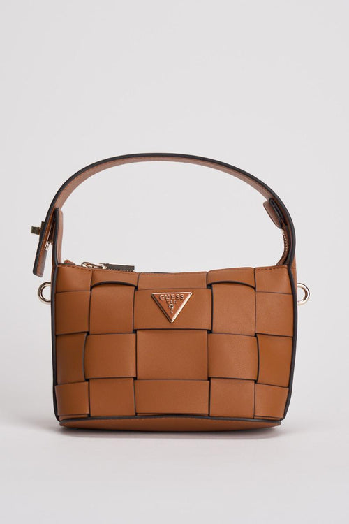 Borsa donna secchiello in ecopelle marrone - 1
